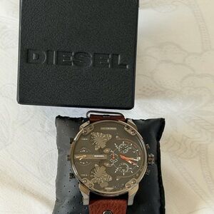 Diesel Brown Leather Strap Watch